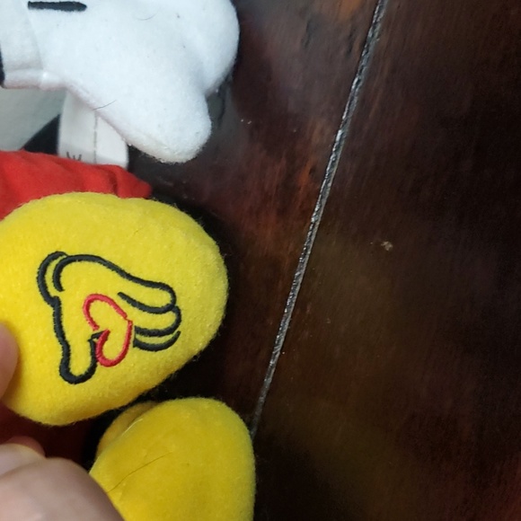 Disney Out Reach Mickey Mouse 10" Plush Hand Heart On Foot Red Cross - Picture 2 of 5